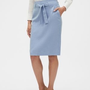 Banana Republic chambray fitted pencil skirt, 30", blue